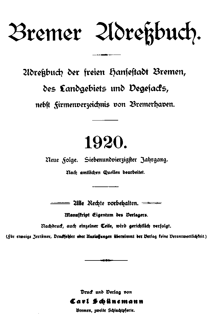 Adressbuch Bremen 1920 Titel.png