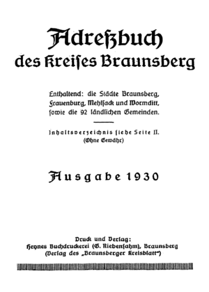 Adressbuch Braunsberg 1930 Titel.png