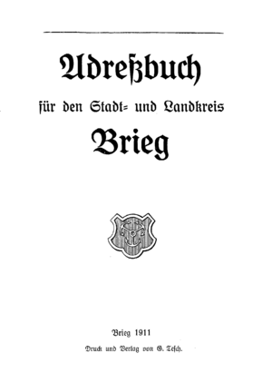 Adressbuch Brieg 1911 Titel.png